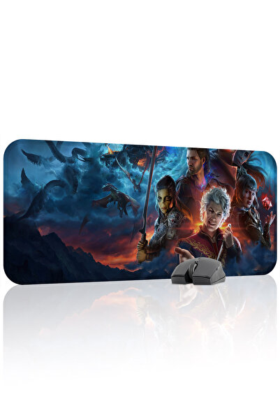 mousepad bastir لوحة ماوس الألعاب المطاطية Baldur's Gate 3 ذات مانع للانزلاق ...