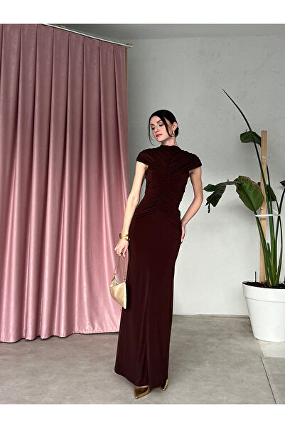 For Angels Yakası Tulle Beli Ruched Candy Dress