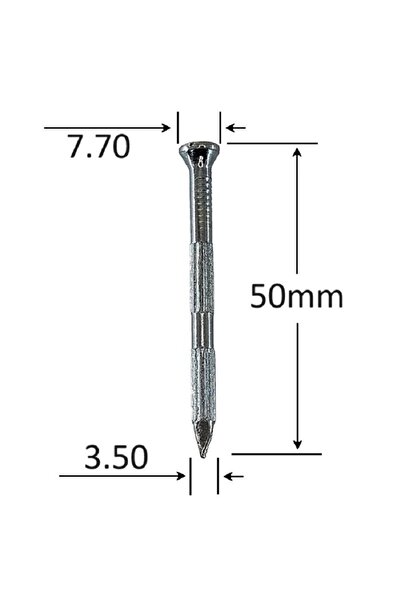 Gray Square Concrete Nails 3.5x50 - 250pcs/box