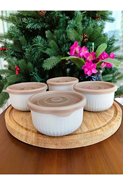 Madame Coco Lucca 4-Piece Storage Container Set - Beige - 10 cm - 300 ml