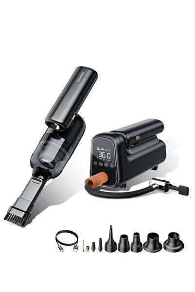 BlueFire مكنسة كهربائية لاسلكية Essager F19 Plus 5 في 1 وضاغط هواء بقوة 150 ر...