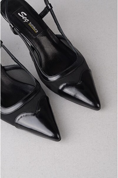 SEÇ KUNDURA اختر 8565 حذاء ستيليتو بكعب (ارتفاع الكعب: 7 سم) أسود