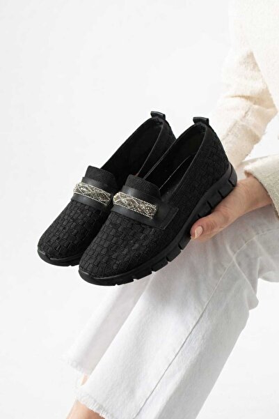 expres moda Tri̇ko Patterned Comfortable Women's Shoes