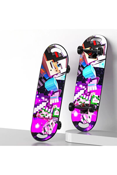 OEM Skateboard με φωτιζόμενους τροχούς LED, 72x20 cm, Ανθεκτική πλατφόρμα, Αν...