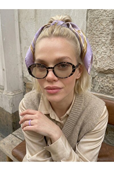 Chunky Frame Rubby Kadın Leopar Çerçeveli Nude Ultra Hafif Uv400 Filtreli Eli...