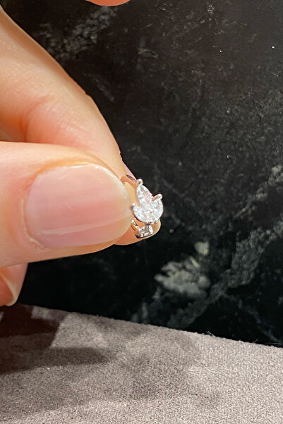 La femme by begum Beyaz Üç Markiz Lotus Silver Gümüş Halka Piercing,helix,tra...