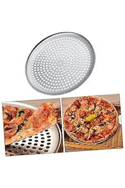 Reis Home Abant Pizza Tray Pan Set Perforated 28/32/36 cm Stainless Steel