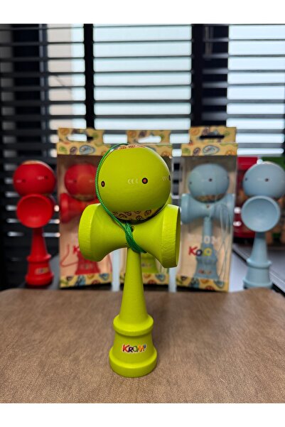 Krom Kendama KENDAMA KROM NEW MODEL 2026 Electric Green Good Quality +Ata Cadou