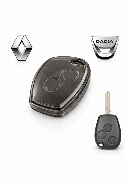 YıldızTuning Husă pentru chei transparentă-afumată pentru Renault Megane Capt...