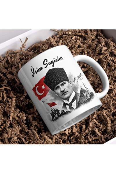 HEREVE ATATÜRK PORTRELİ KİŞİYE ÖZEL İSİM YAZILABİLİR ATAM KUPA BARDAK