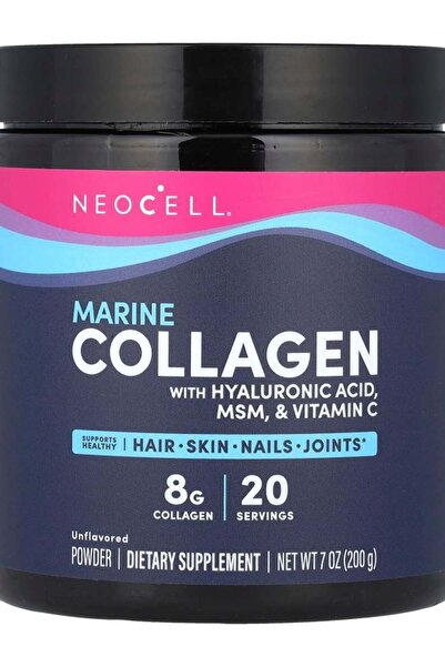 Neocell Marine Collagen Powder With Hyaluronic Acid MSM & Vitamin C Unflavore...