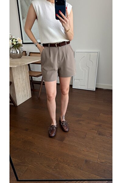 sinemkivanc co YÜKSEK BEL KEMERLİ ŞORT