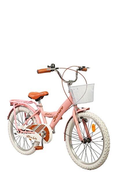 Serraro 20 Jant Çocuk Bisikleti yeni model şeker pembe kılasik beyaz tekerli ...