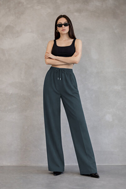 BARLİZ Women's Premium Model Trend Crepe Fabric Trousers