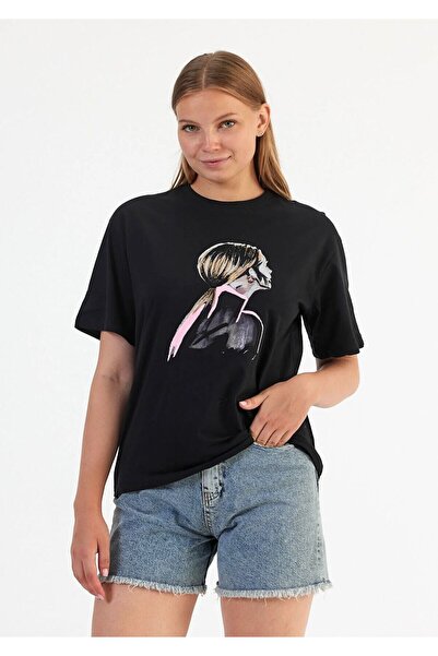 Vinales Μπλουζάκι με λαιμόκοψη B με τύπωμα με λεπτομέρεια φούντας και κεντημέ...