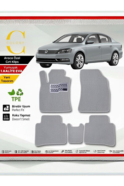 COLONY Volkswagen Passat B7 Hücreli Premium Eva Paspas Seti Tam Set Paspas Ta...