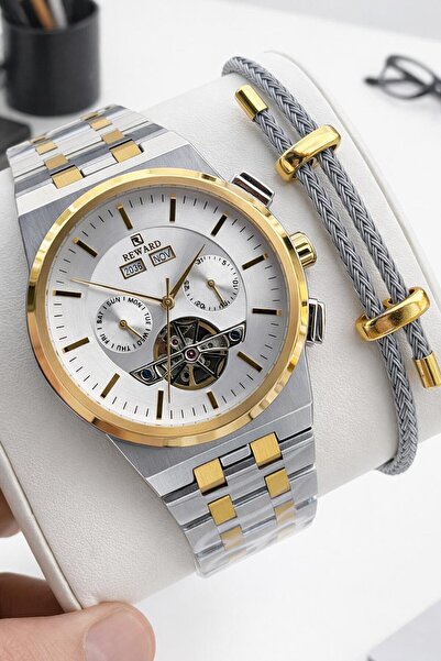 Reward Men's Wristwatch with Automatic Mechanism Italian Bracelet with 2 Year...