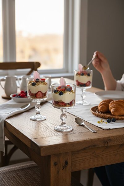 Bereketli Store Crystalita 3’lü Sunum Magnolya Kasesi – Şeffaf Desenli Tatlı ...