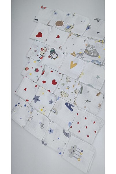 minnakya Mouth Wipes Baby Wipes 100% Cotton 10-Pack Muslin Cloth