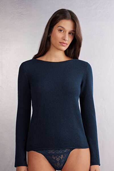 INTIMISSIMI 100% Cashmere Long Sleeve Blouse