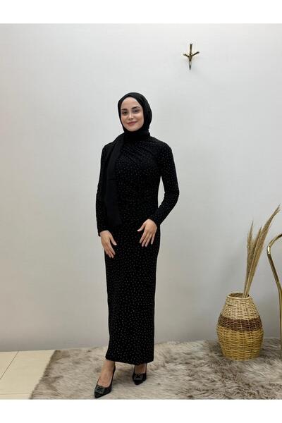 jooq Full Taşlı Elbise