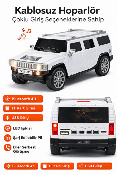 Kitchen Queen Home WSTER WS-590 Şık Araba Tasarımlı Bluetooth Hoparlör USB TF...