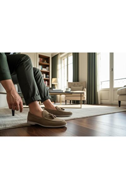 mersin md tekstil Men's Suede Leather Shoes