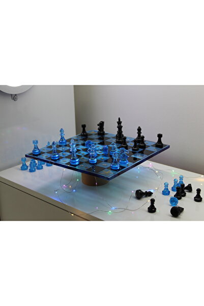 3Dsmallthing SATRANÇ TAKIMI - EPOKSİ - DENİZ TEMALI
