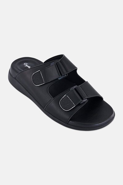 English Laundry Men Slip On Arabic Sandals, Black