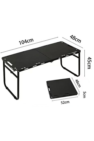 GOG Heavy Duty Folding Camping Table, Carbon Steel Outdoor Table with Carry B...