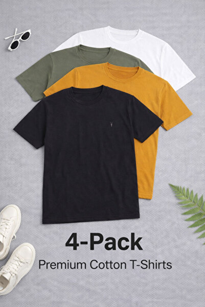 COMBİNE MİCHAİL Muška okrugla kragna Osnovni Relax majica sa četiri dela