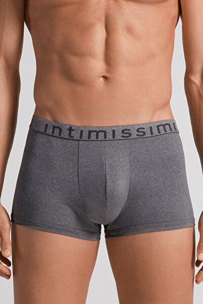 INTIMISSIMI سروال بوكسر رجالي من الألياف الدقيقة مع شعار