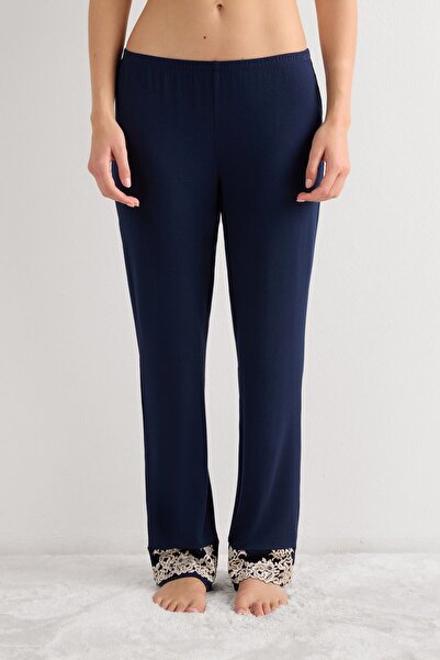 INTIMISSIMI Pretty Flowers Ruffled Modal Long Pants