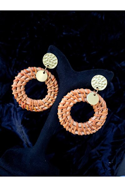 Luxiva Rope Woven Ring Geometric Bijouterie Brown Women's Earrings