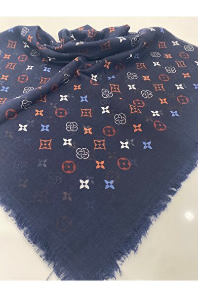 bohemania Orange / Navy Blue Organic Cotton Soft Scarf
