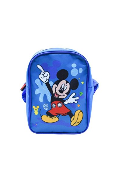 Mickey Mouse Shoulder Bag Polyester, 28, Blue, 21x15x8 cm