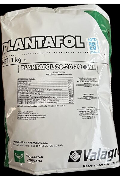 Valagro PLANTAFOL 20-20-20 DENGELİ GÜBRE 1KG