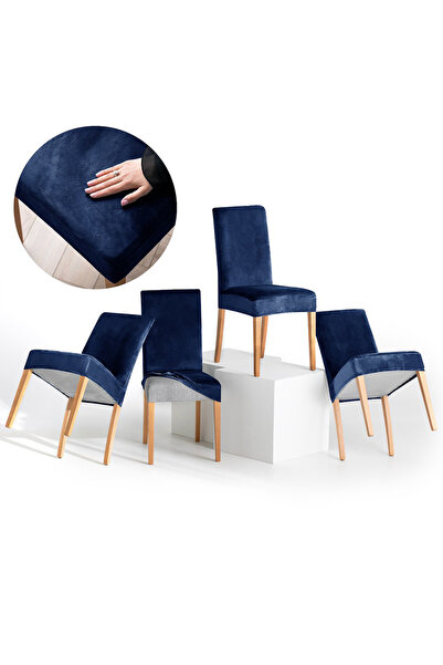 Amelia Home Set of 4 velvet chair Velvet with Stretchy back and seat, 190 g/m...