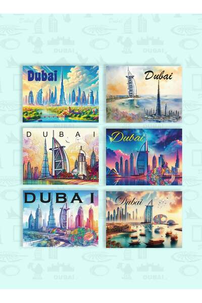 Generic Souvenir Souq Premium Foil Magnets Dubai 6pcs Set