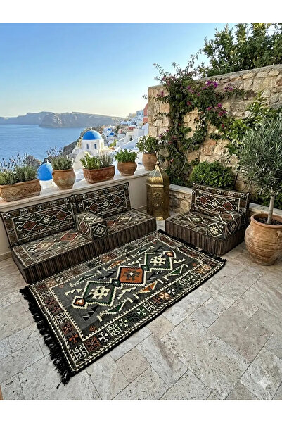 BAKIRÖZÜ HOME 20 cm Kalınlıklı Şark Köşesi Takımı - 70x190 + 70x95 Anadolu Gr...