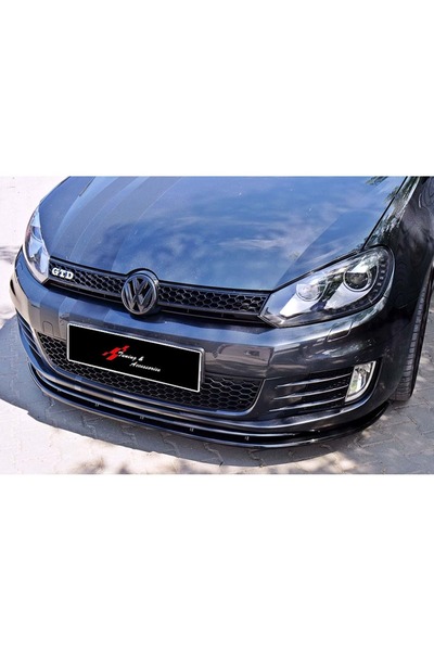 Tuning Vadisi Golf 6 GTİ Tampon Uyumlu Ön Lip Tampon Altı Lip Parlak Siyah Ka...