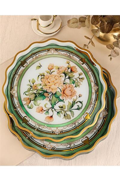 Paçi Royal Charme Sarissa 2’li Dekoratif Tepsi 36 & 40 cm Yaldızlı