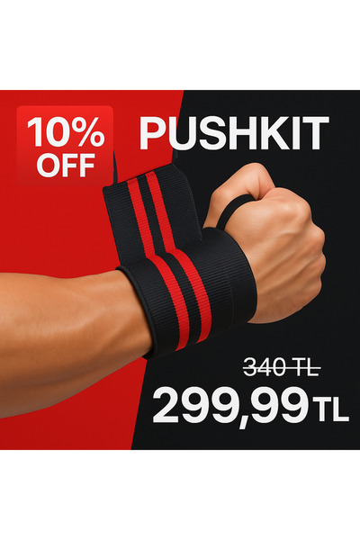 Ağırlık ve Fitness İçin Ayarlanabilir Bilek Sargısı (Wrist Wrap) – Siyah Kırmızı