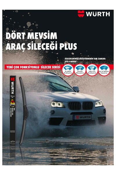 Würth 4 Mevsim Araç Sileceği Plus 350MM 14''