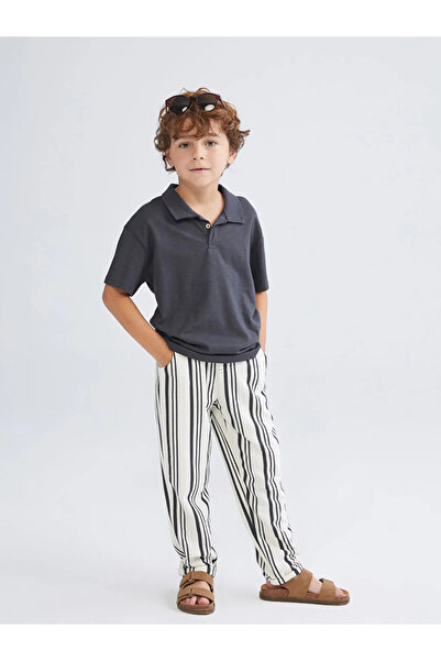 LC Waikiki Παιδικό μπλουζάκι και παντελόνι LCW για αγόρια σε ανθρακί χρώμα με...