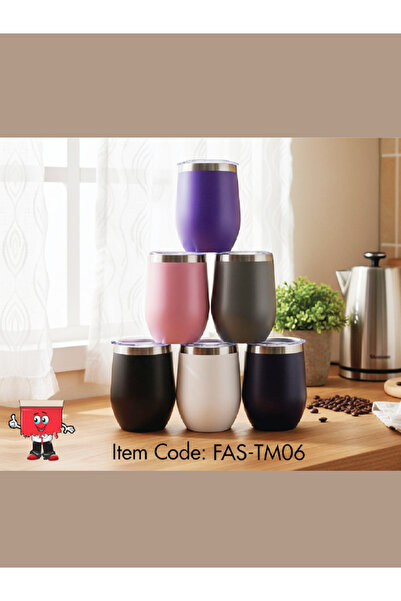 Generic Double Wall SS Cup with Clear lid- 300ml