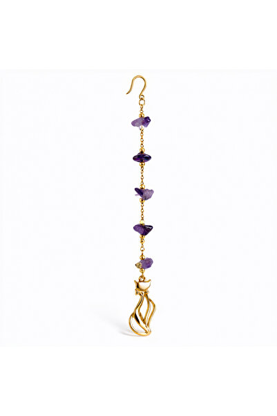 Hanori Accessory سلسلة أمتيست مرصّع بالأحجار لوضعها بين الصفحات - مع حلية على...