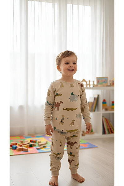 Aselin Kids Boy's 100% Cotton Animal Figure Pajama Set - Comfortable Set of C...