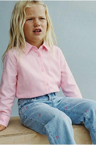 Elefantejr La'Ciel Linen Shirt with Bow Detail Jean Set