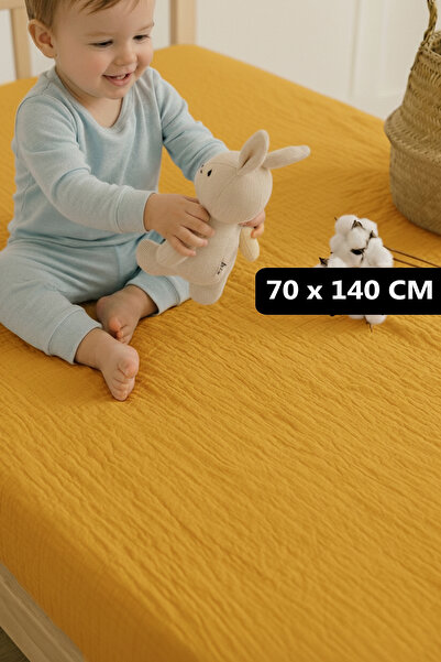 Soho Organics موسلين ملاءة مطاطية - 70x140 سم |   ارتفاع السرير 10-15 سم |   ...